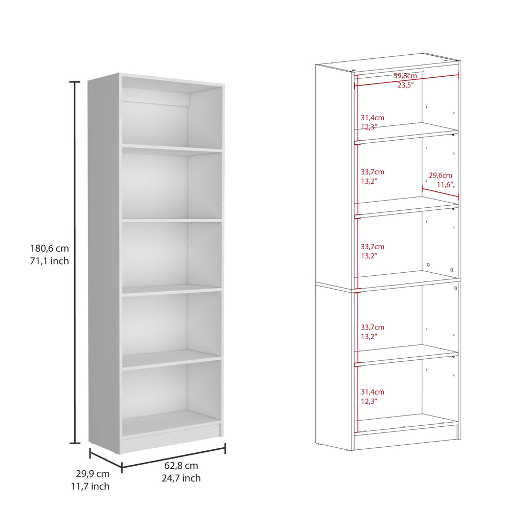 3 Piece Living Room Set with 3 Bookcases, White X182433