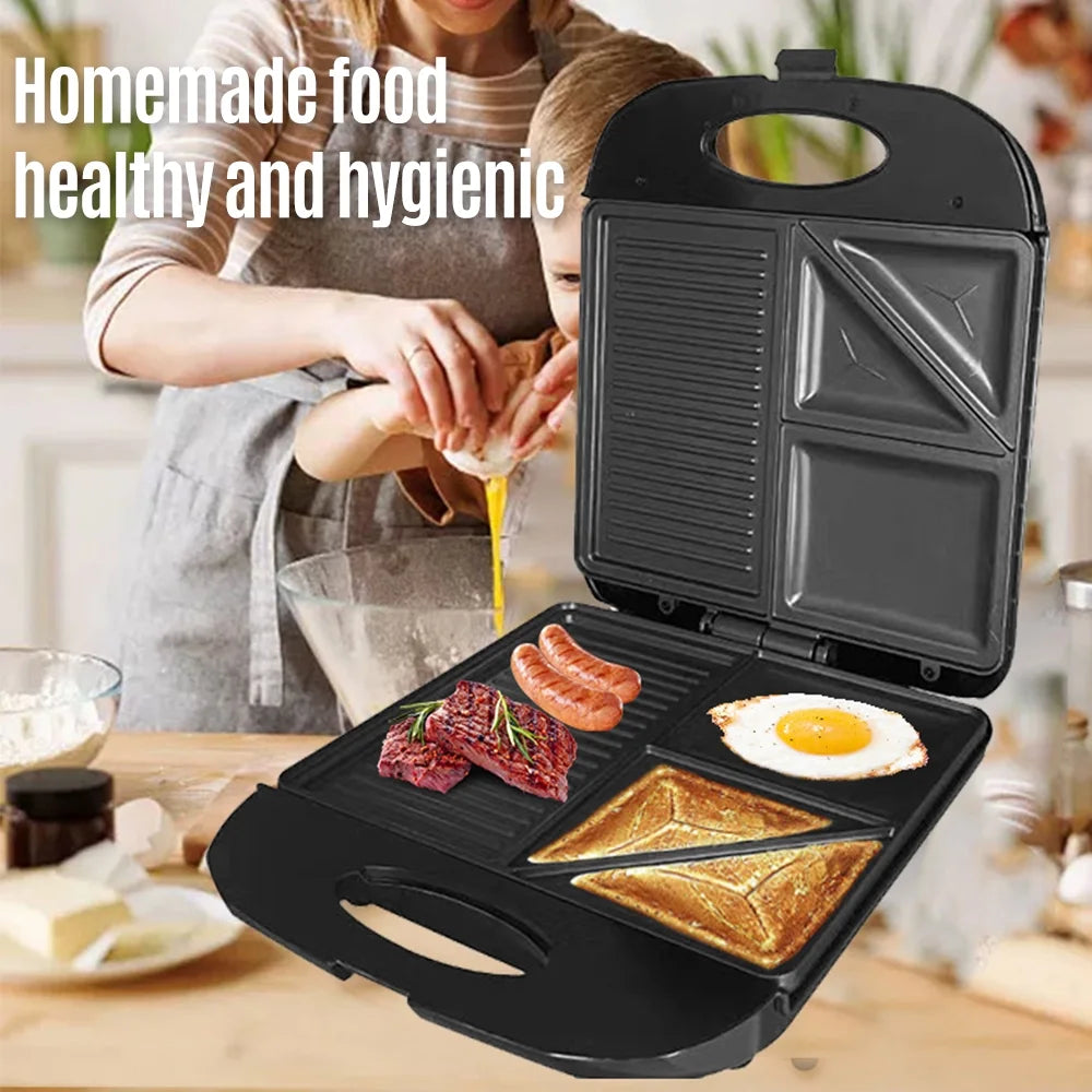 1400W Non-Stick Electric Grill Waffle Maker O591916