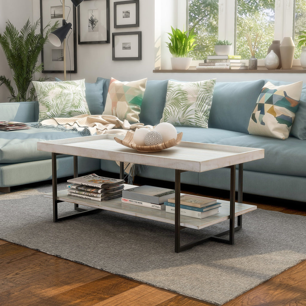 47-inch Metal 1-Shelf Coffee Table M89667