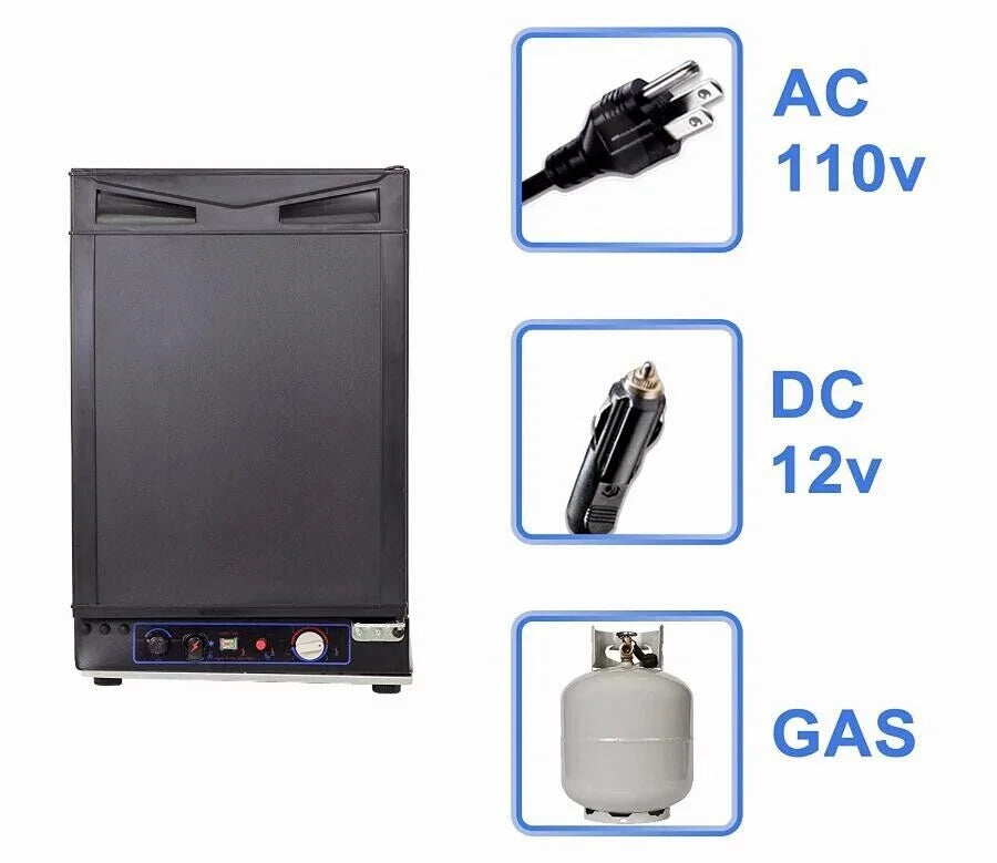 1.4 Cu ft 3 Way Propane Gas Mini Refrigerator Reversible Door W465