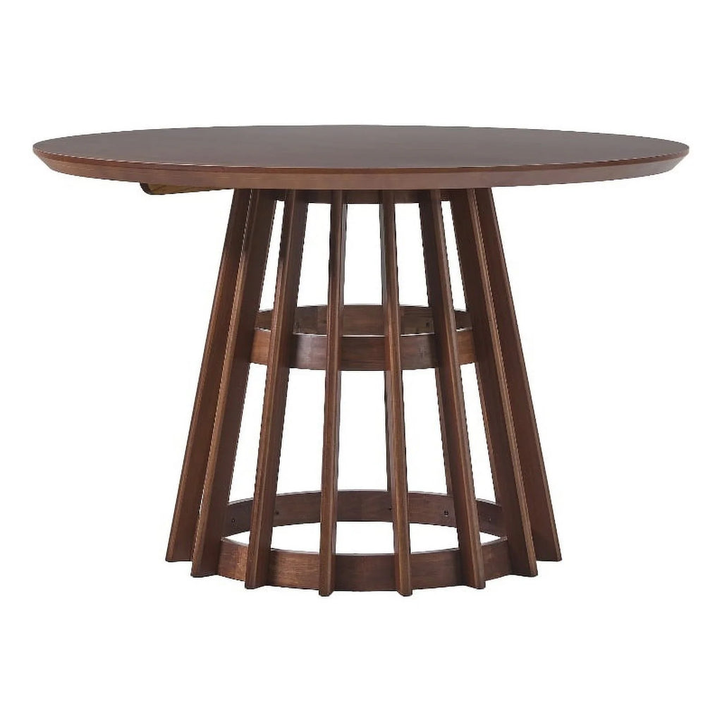 48" Mid-Century Round Wood Pedestal Dining Table A99217