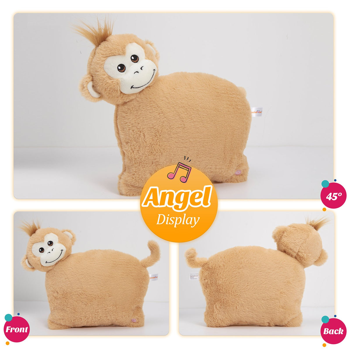12'' Musical LED Monkey Stuffed Animal Plush Toy N514
