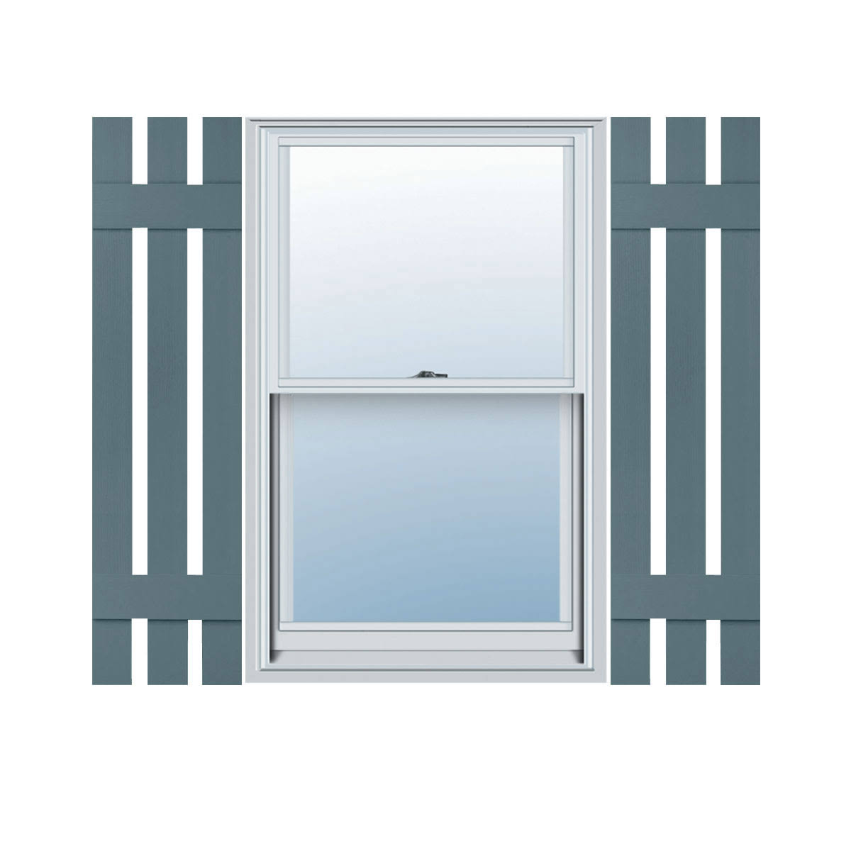 12 inch x 39 inch Vinyl Three Board Spaced Shutters M172