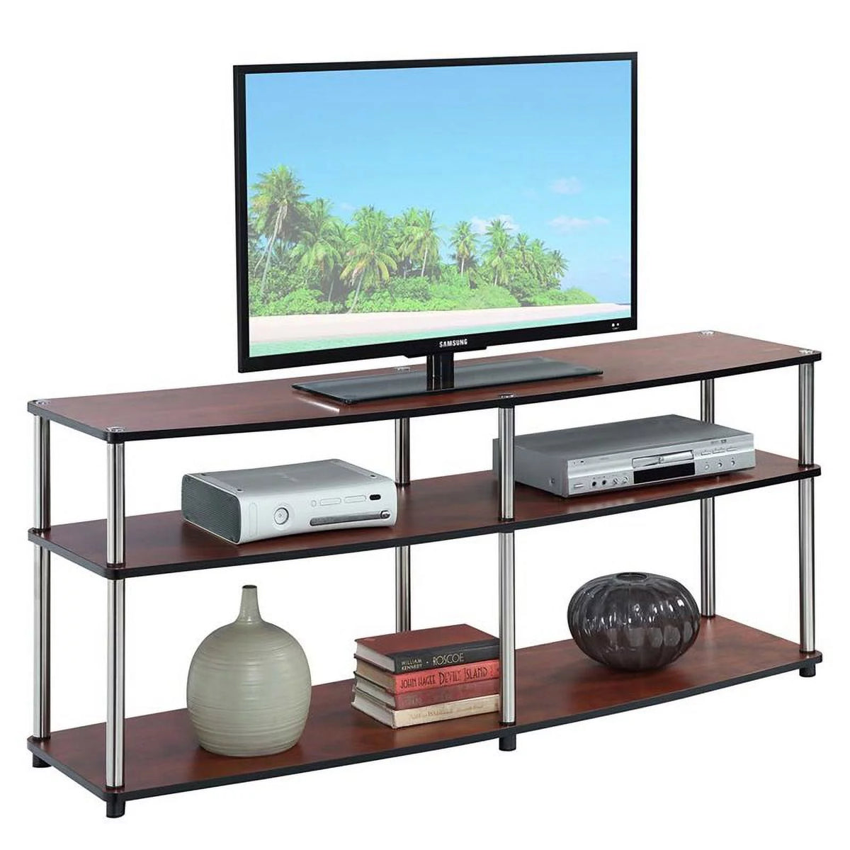 60" 3 Tier Cherry TV Stand I5185